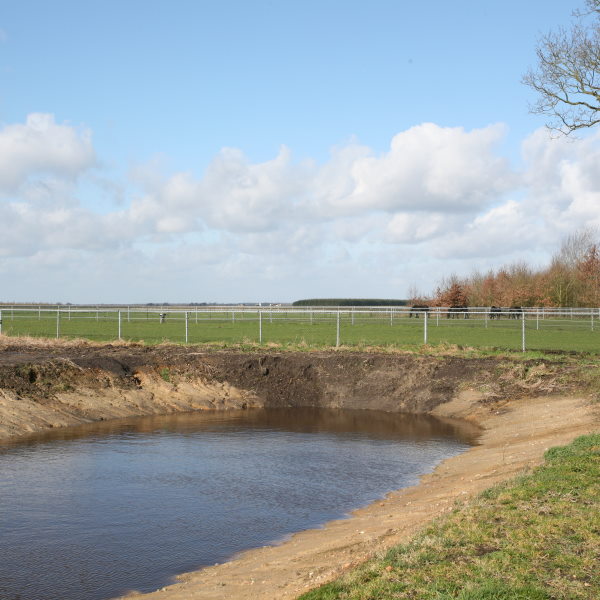 De zaksloot, bij uitzondering met water