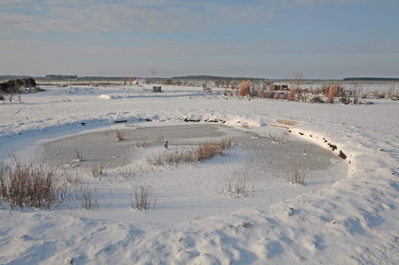 De toekomstige zitkuil winter aanzicht